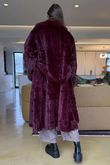Verbier Premium Faux Fur Coat Burgundy